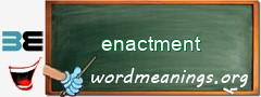 WordMeaning blackboard for enactment